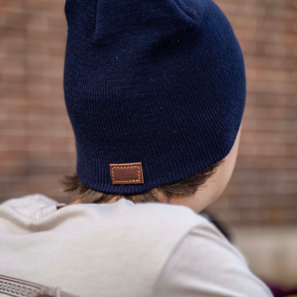 Solid Knit Custom Leather Patch Richardson Beanie