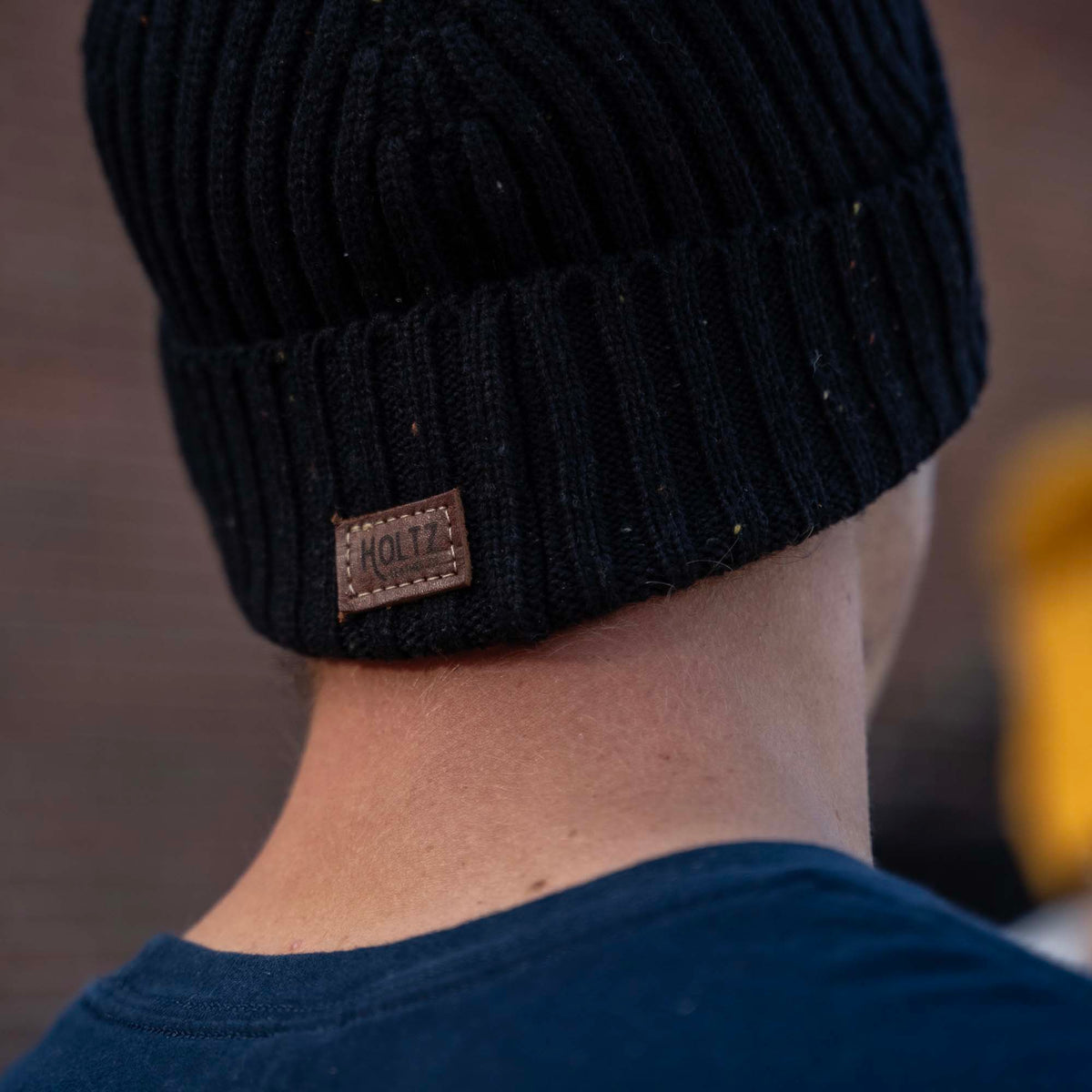 Merino Wool Knit Custom Leather Patch Richardson Beanie