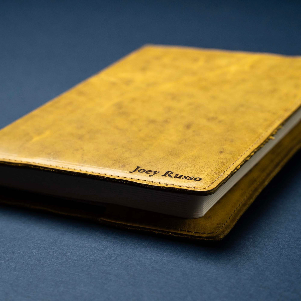 Yellow Cowhide - A5 Leather Journal - Personalized High Character (One-Of-A-Kind) Notebooks - 192 pages 8.75” x 6.25”