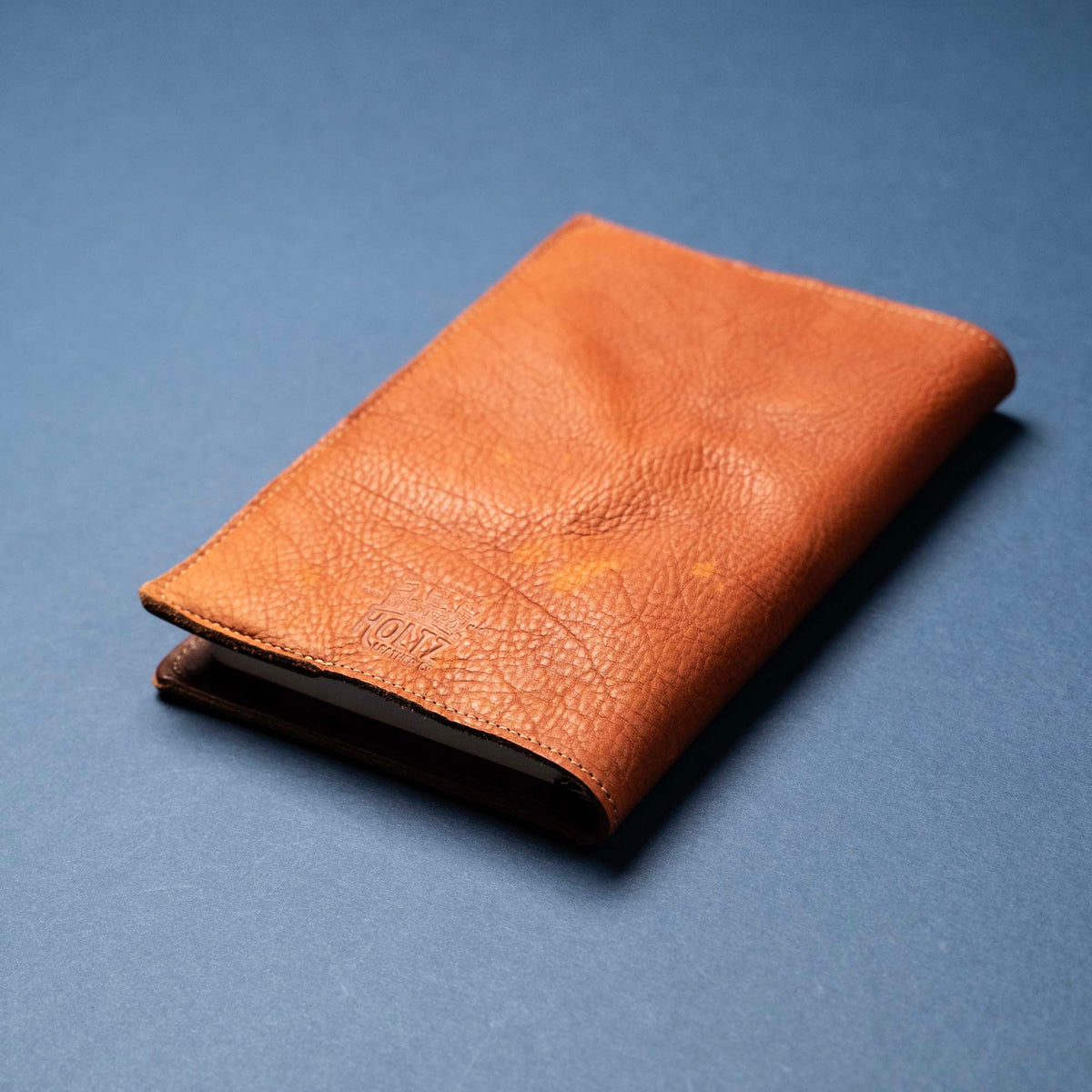 Orange Bison Leather - A5 Leather Journal - Personalized High Character (One-Of-A-Kind) Notebooks - 192 pages 8.75” x 6.25”