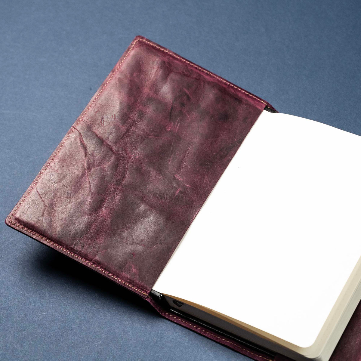 Plum Cowhide - A5 Leather Journal - Personalized High Character (One-Of-A-Kind) Notebooks - 192 pages 8.75” x 6.25”