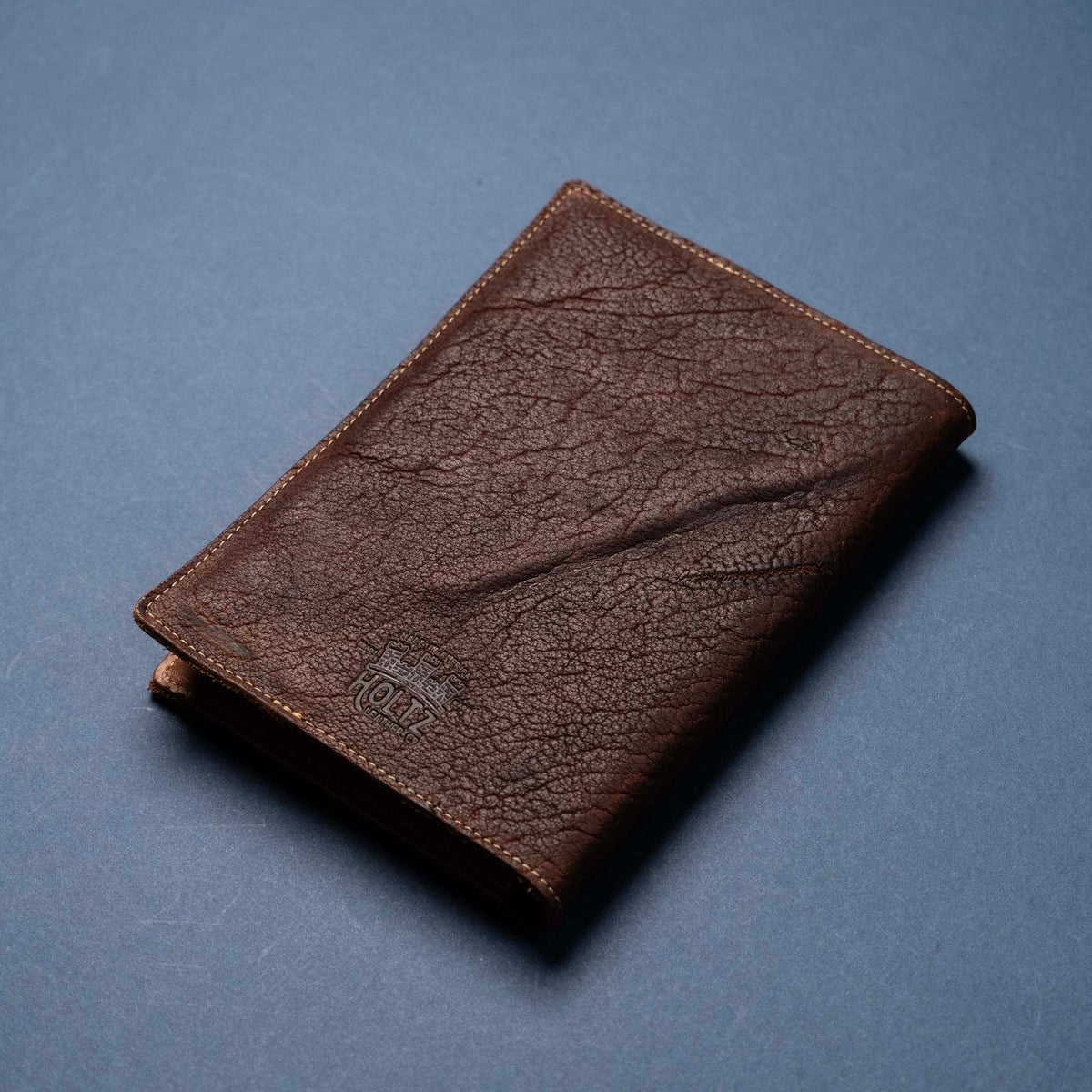 Personalized Leather Journal with Shrunken Bison Leather Cover - The Scholar