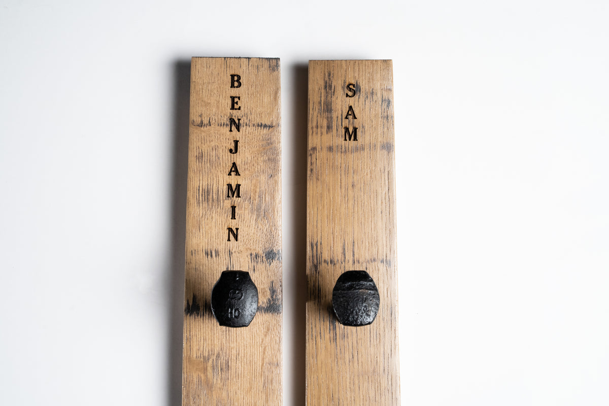 Tennessee Whiskey Barrel Personalized Wall Hangers Mudroom or Entryway Hooks