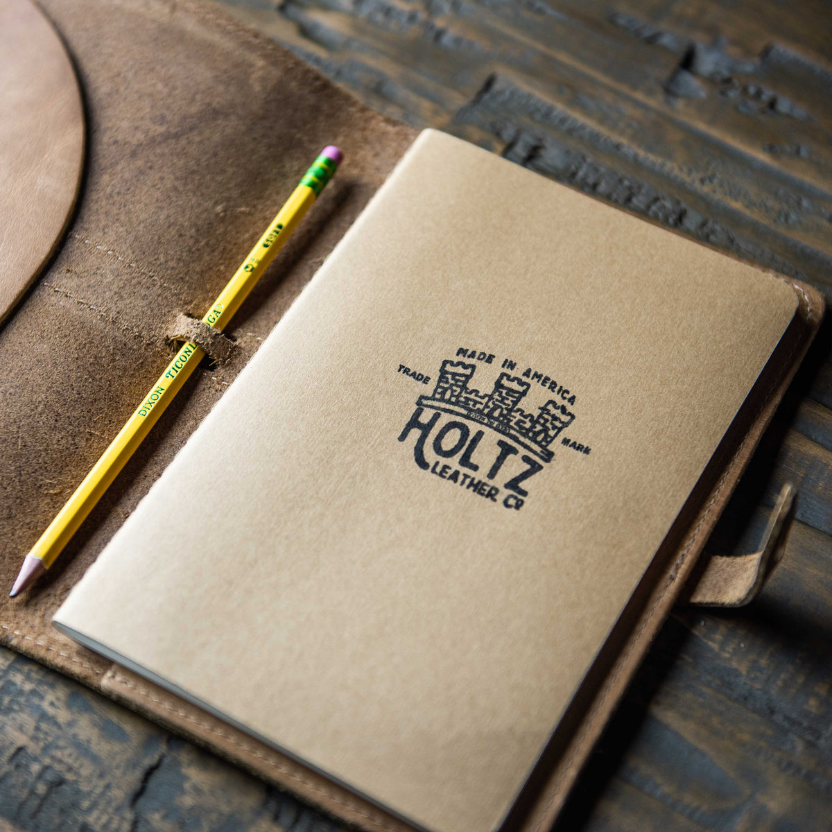 Your Logo + Our Leather - The Inventor Fine Leather A5 Journal Diary - Custom Logo and Corporate Gifting
