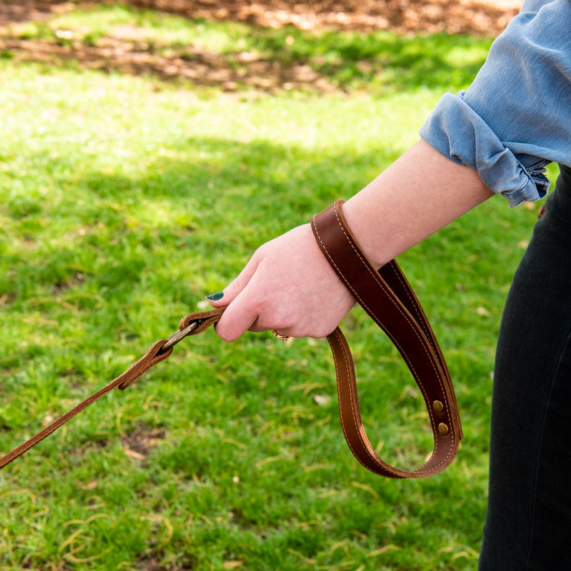Personalized Fine Leather Dog Leash