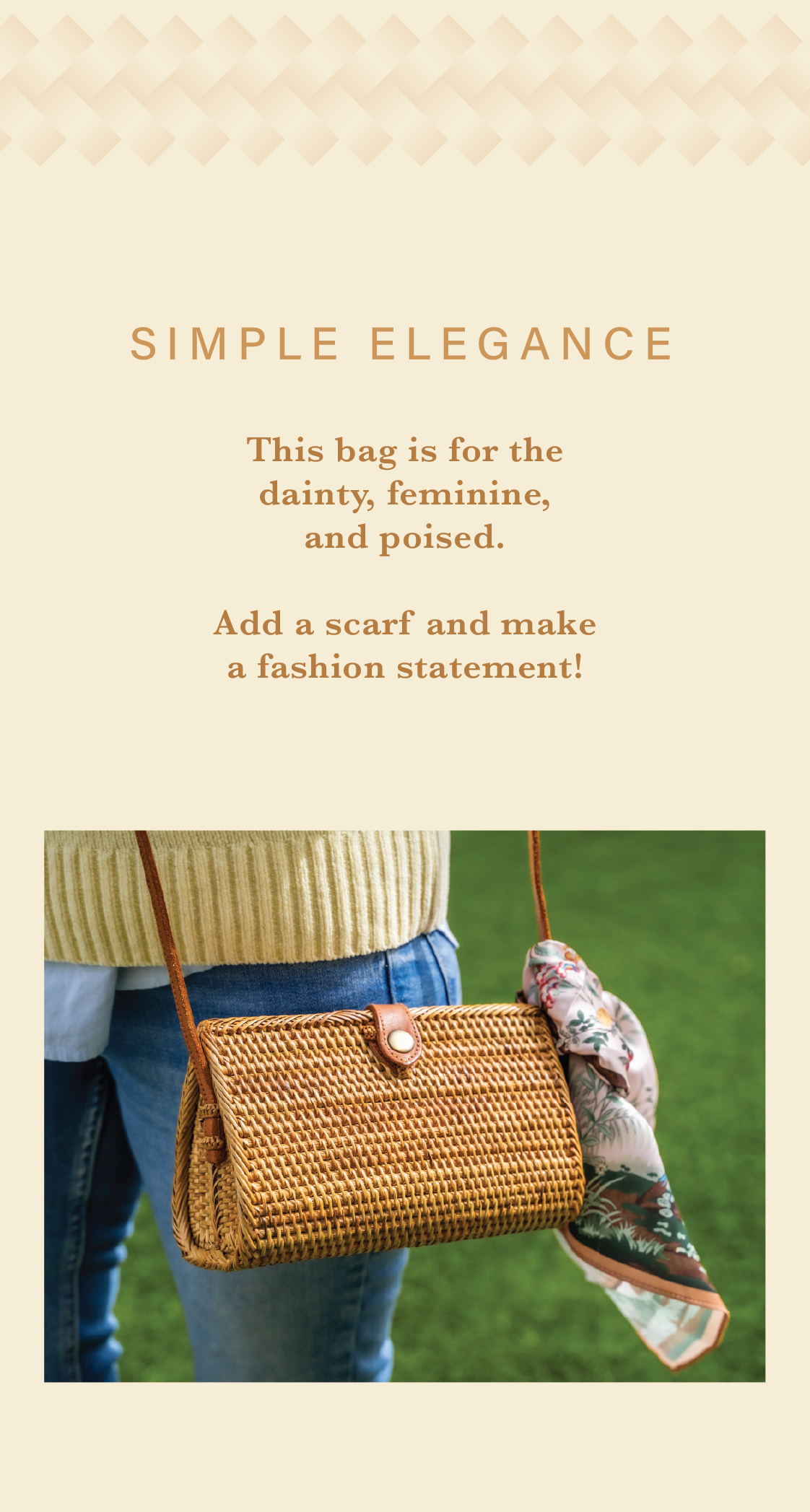 Rattan Bag Purse Wallet Clutch Crossbody Holtz Leather