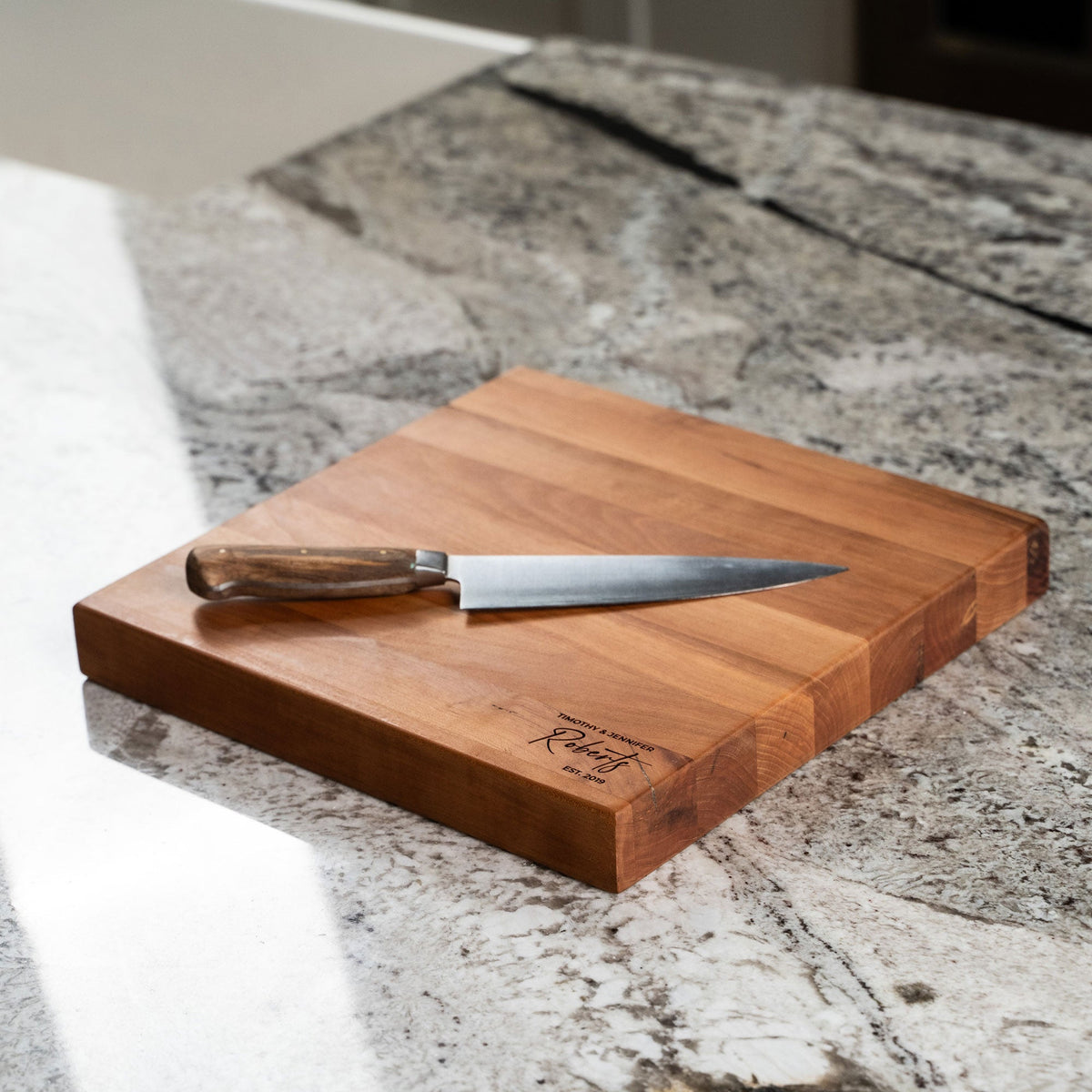 American Cherry Wood Butcher Block Cutting Board - Holtz Leather