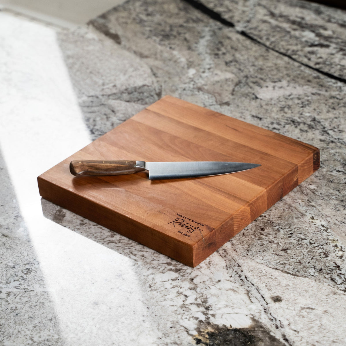 American Cherry Wood Butcher Block Cutting Board - Holtz Leather