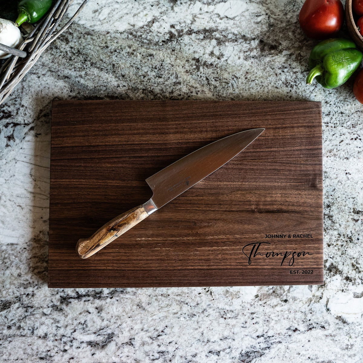 American Walnut Wood Cutting Board - Holtz Leather
