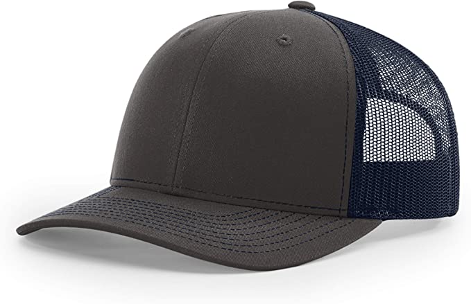 Richardson 112 Custom Trucker Offset Leather Patch Hat with YOUR LOGO – Customized