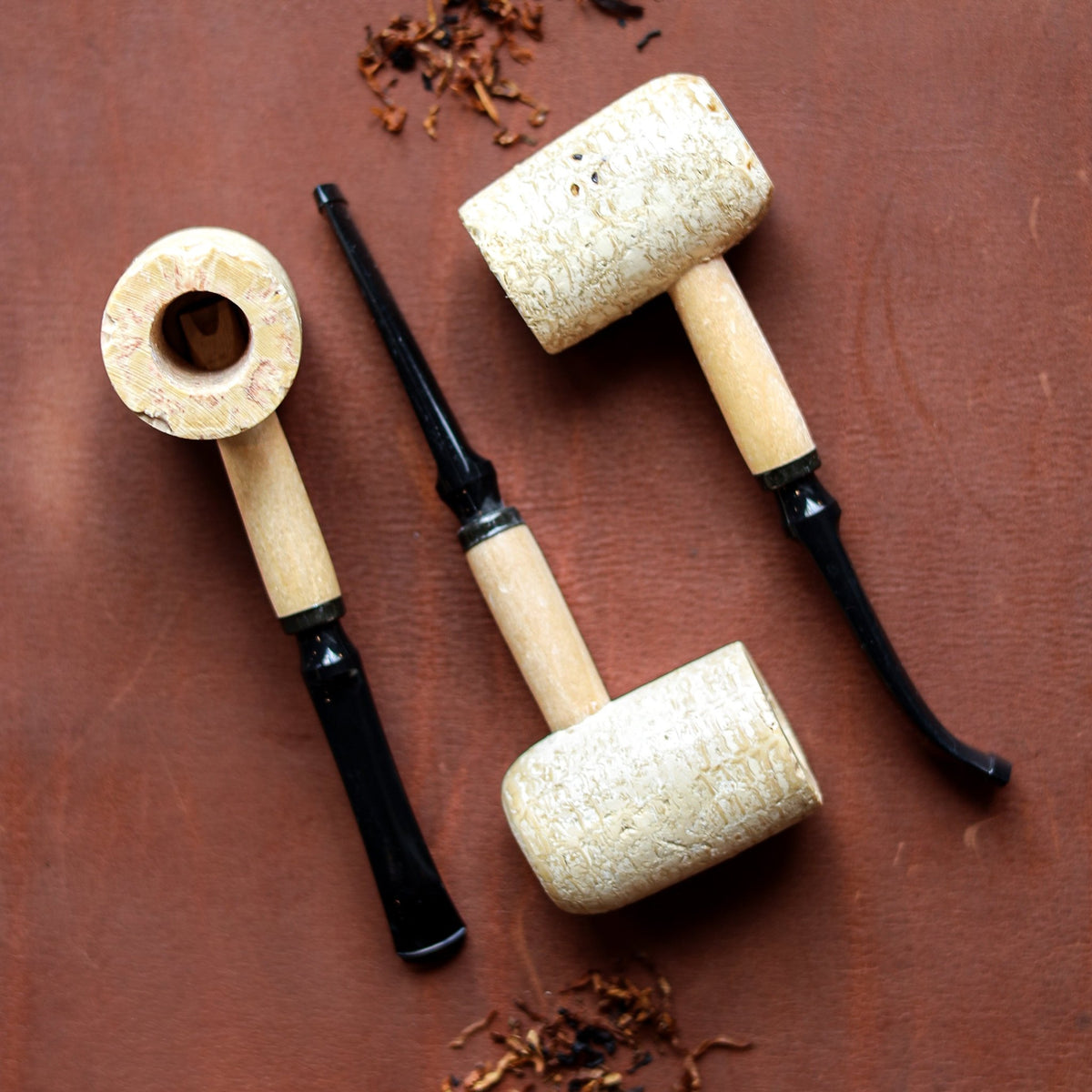 Diplomat 5th Avenue Corn Cob Pipe - Missouri Meerschaum - Holtz Leather