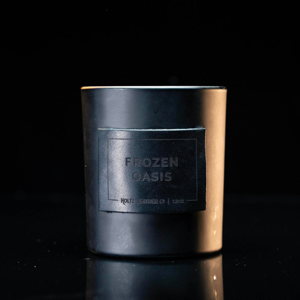 Frozen Oasis - Smolder Luxe Masculine Scented Leather Patch Candle - Holtz Leather