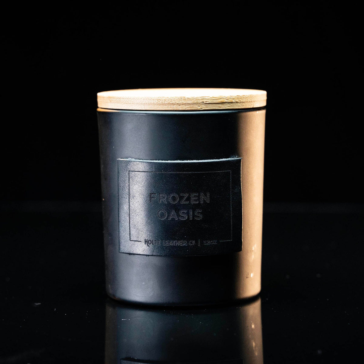 Frozen Oasis - Smolder Luxe Masculine Scented Leather Patch Candle - Holtz Leather
