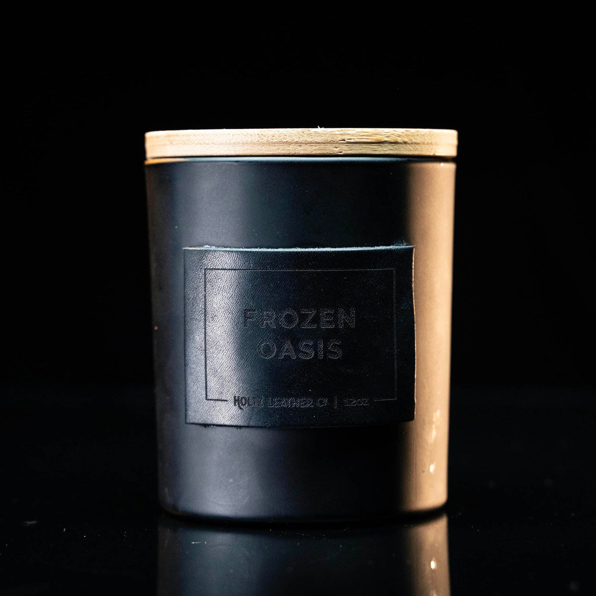 Frozen Oasis - Smolder Luxe Masculine Scented Leather Patch Candle - Holtz Leather