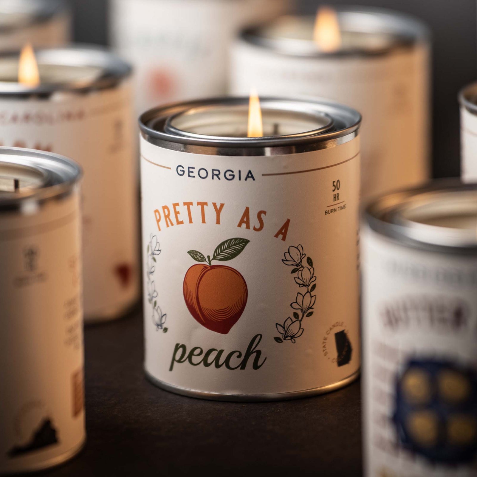 Georgia - Pretty as a Peach State Candle - Holtz Leather