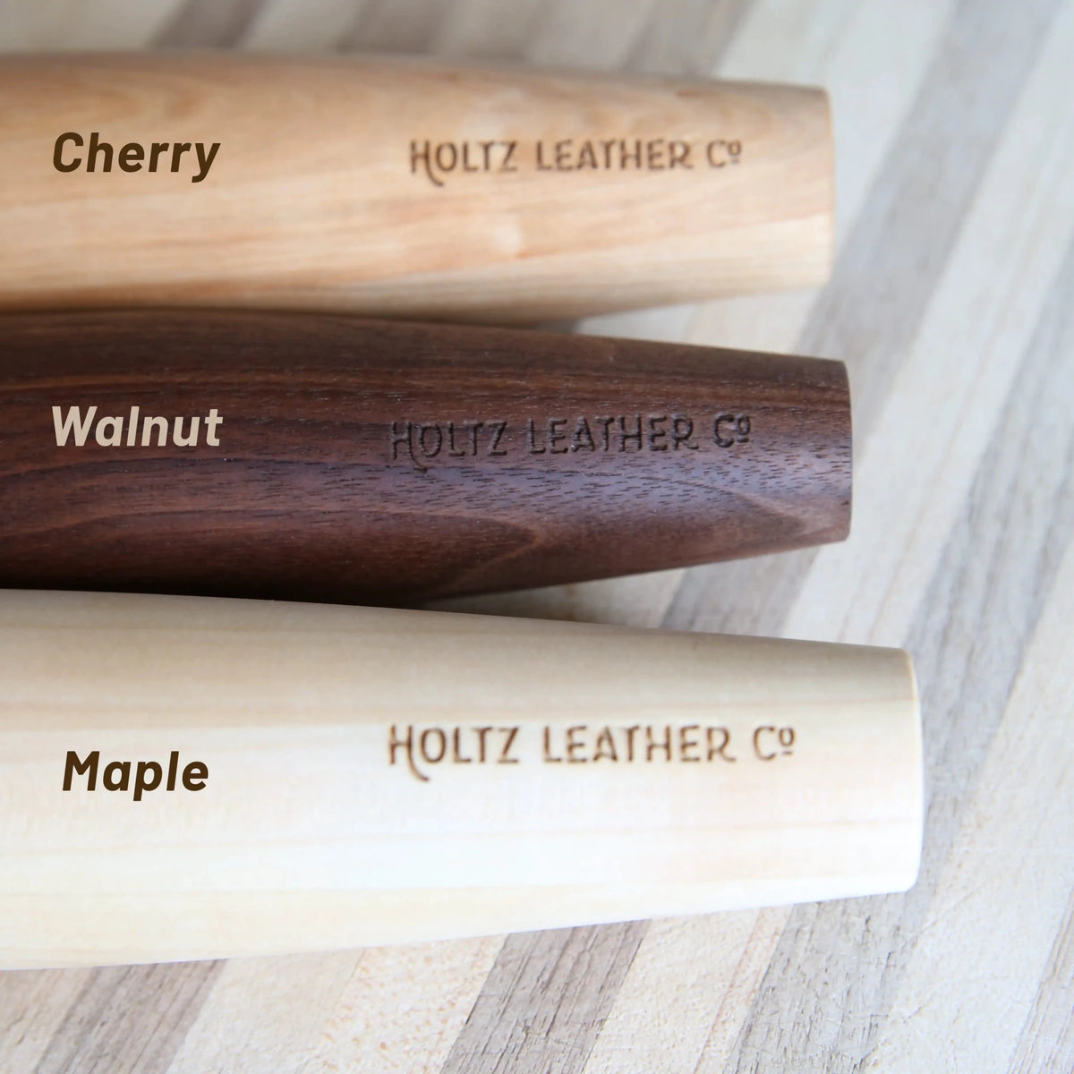 Hand-Turned French Style Wood Rolling Pin - Holtz Leather