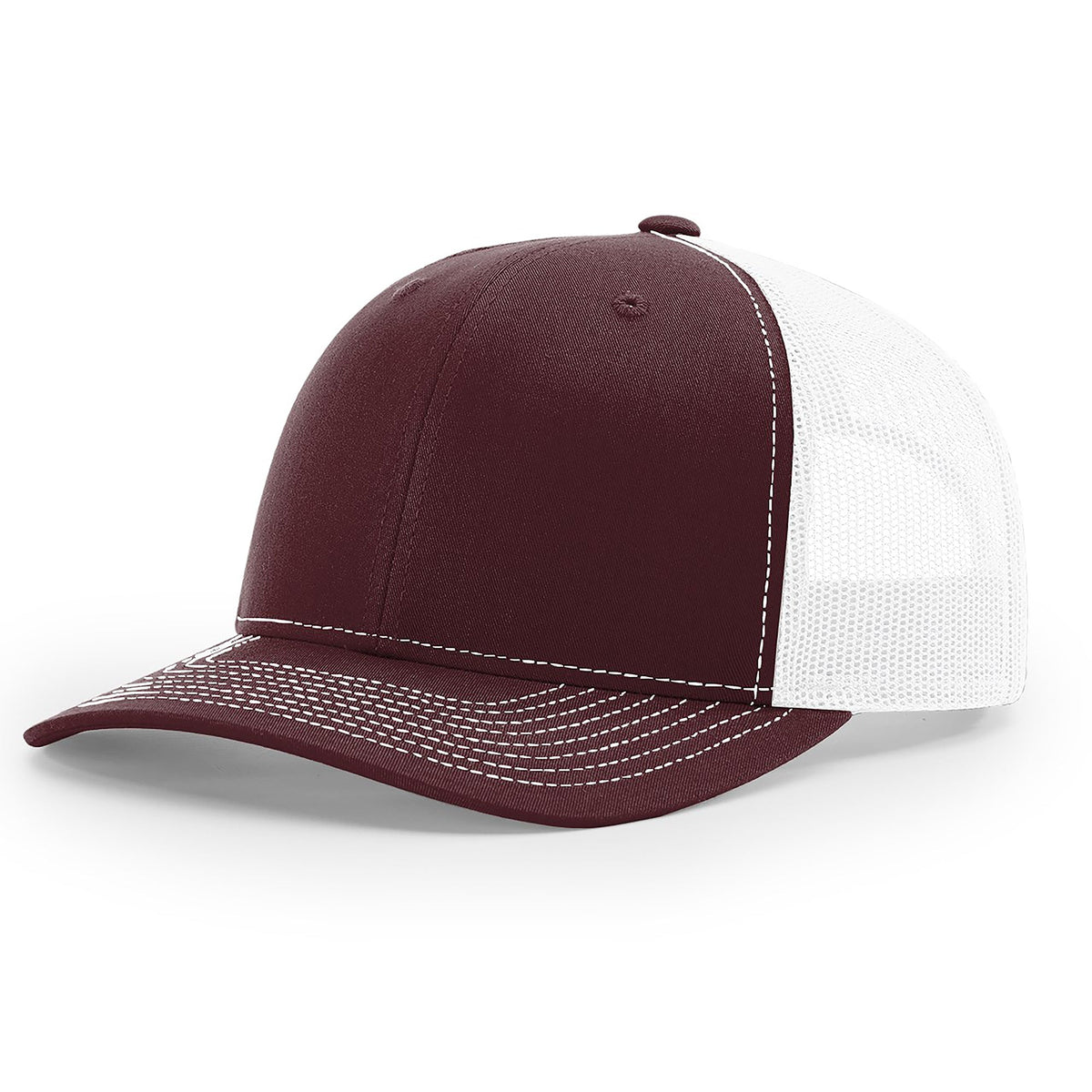 Richardson 112 Custom Trucker Offset Leather Patch Hat with YOUR LOGO – Customized