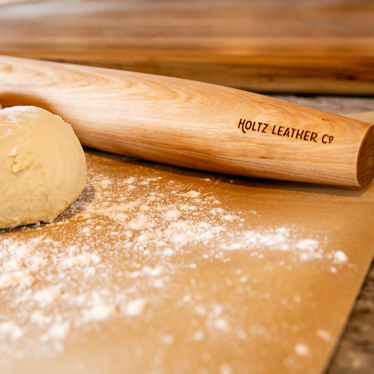 Hand-Turned French Style Wood Rolling Pin