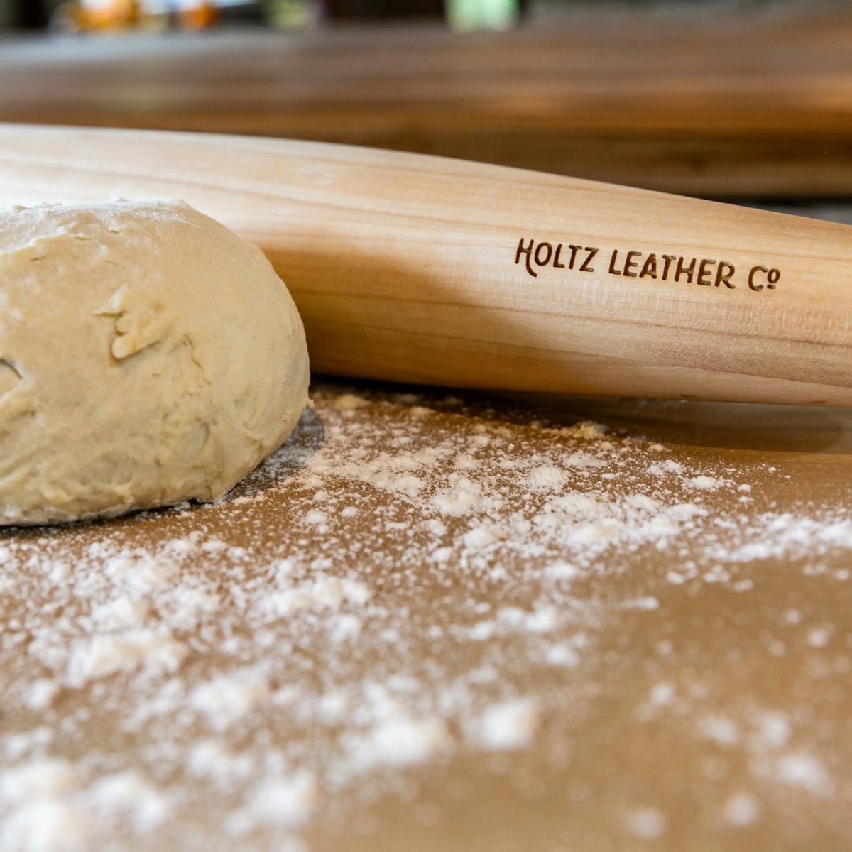 Hand-Turned French Style Wood Rolling Pin