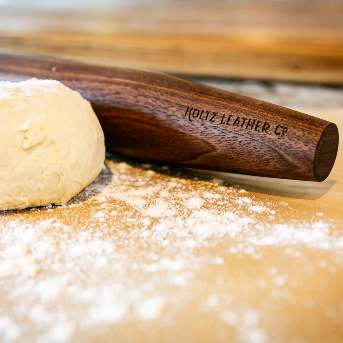 Hand-Turned French Style Wood Rolling Pin