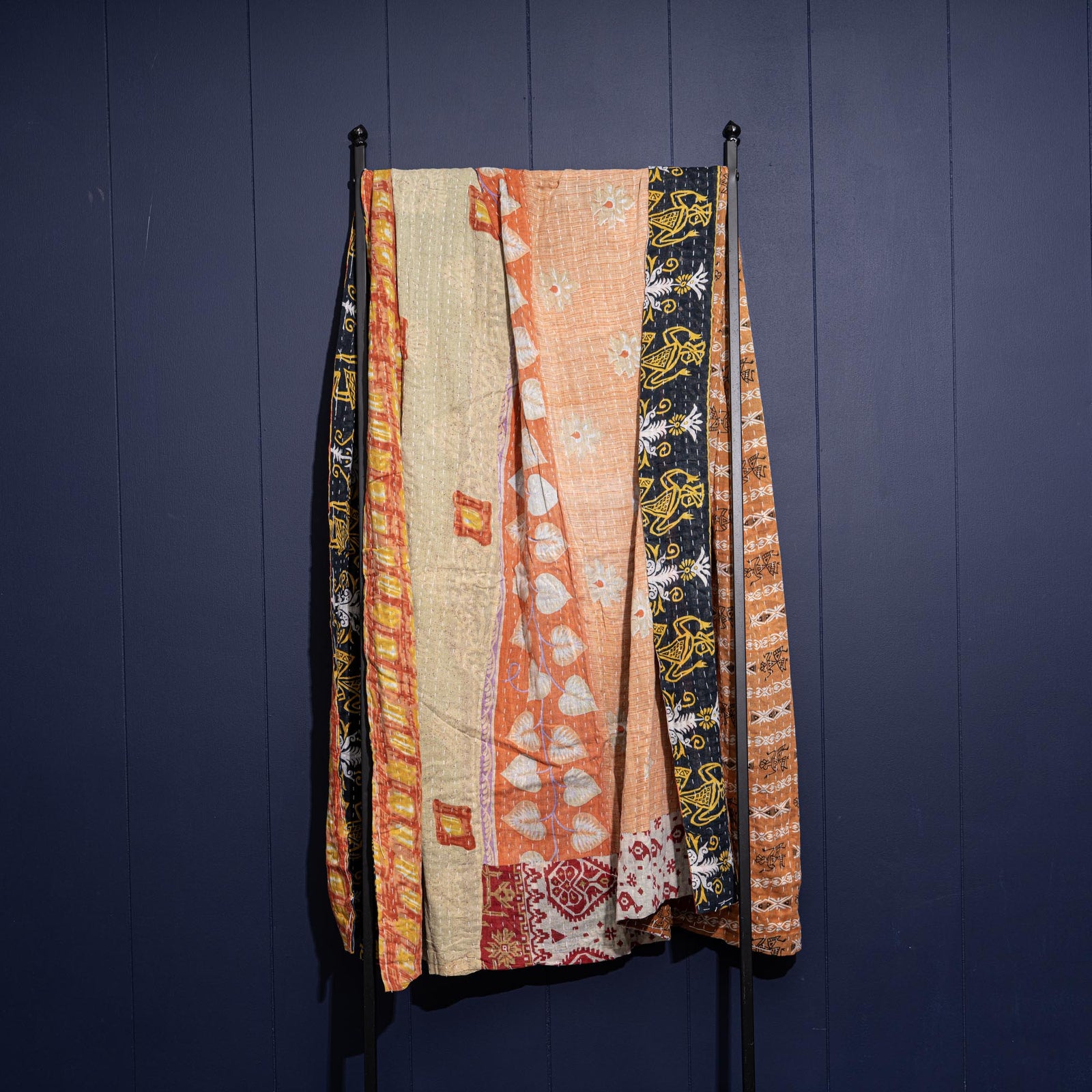 Kantha India Blanket One - of - a - Kind Handcrafted Quilted Pattern Throw – No. K - 00628 - Holtz Leather