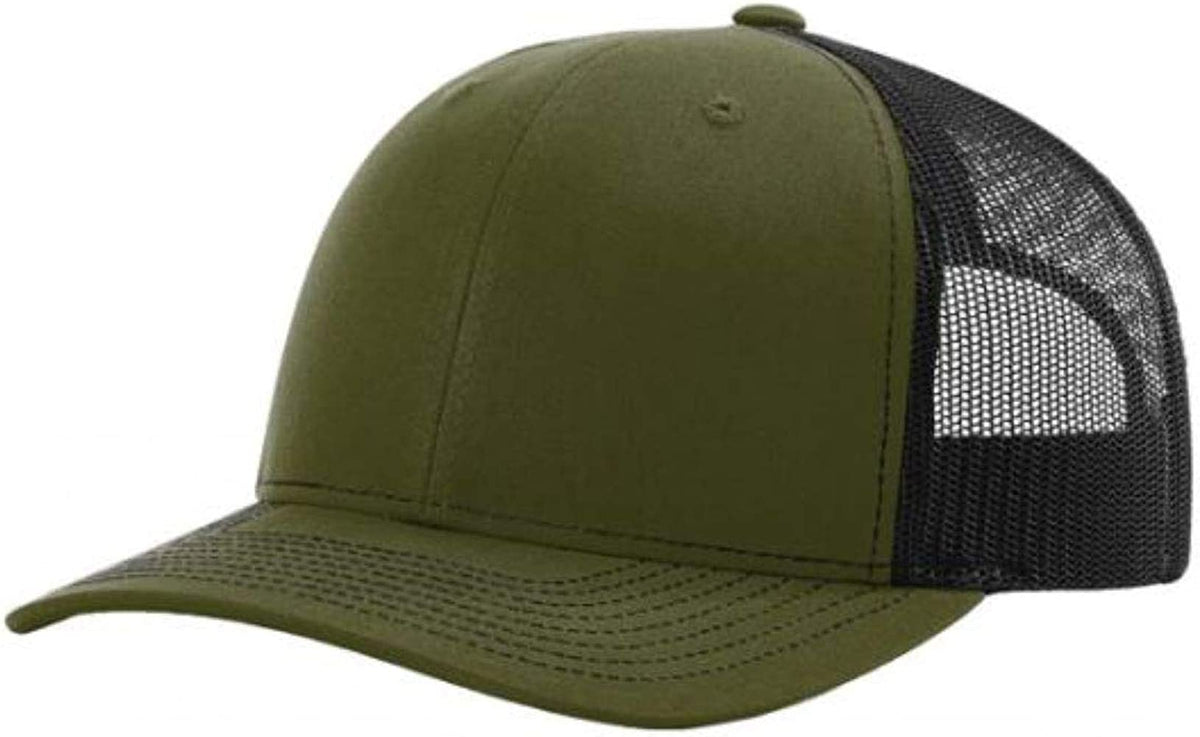 Richardson 112 Custom Trucker Offset Leather Patch Hat with YOUR LOGO – Customized