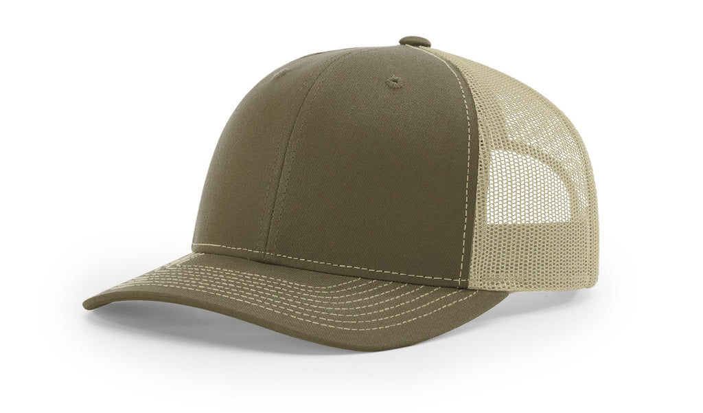 Richardson 112 Custom Trucker Offset Leather Patch Hat with YOUR LOGO – Customized