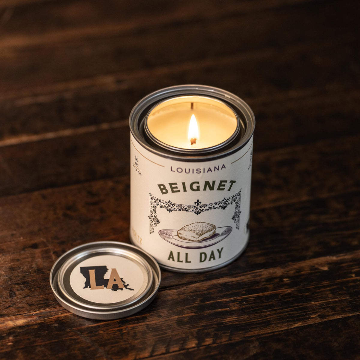 Louisiana – Beignet All Day State Candle - Holtz Leather