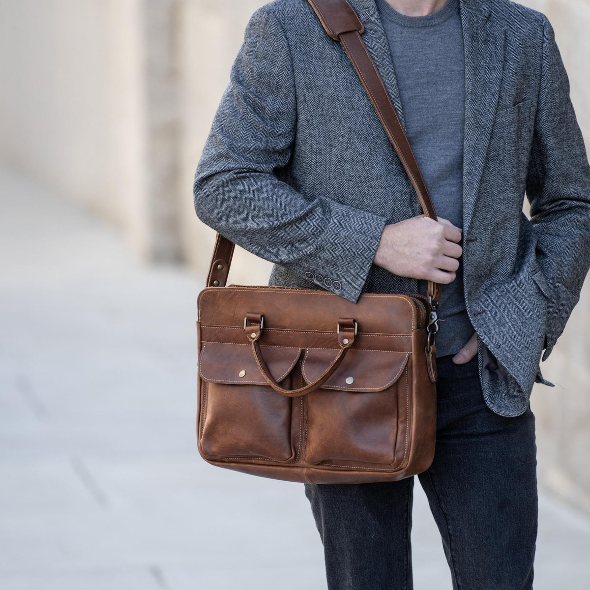 No. 102 Entrepreneur Women's Fine Leather Briefcase & Professional Laptop Bag - Holtz Leather