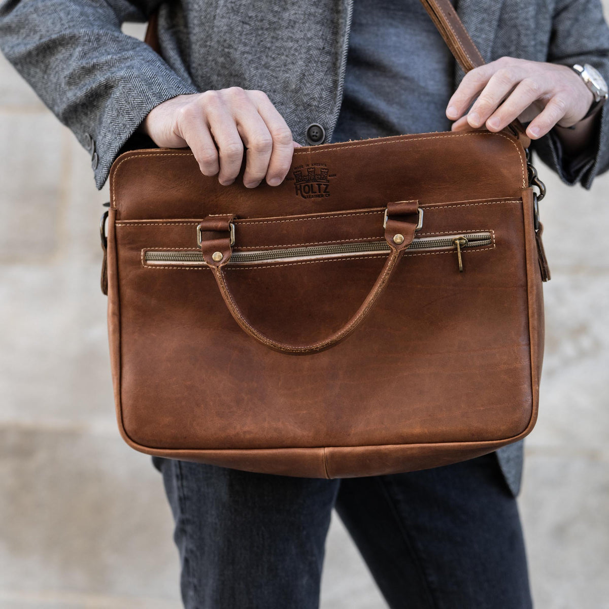 No. 102 Entrepreneur Women's Fine Leather Briefcase & Professional Laptop Bag - Holtz Leather