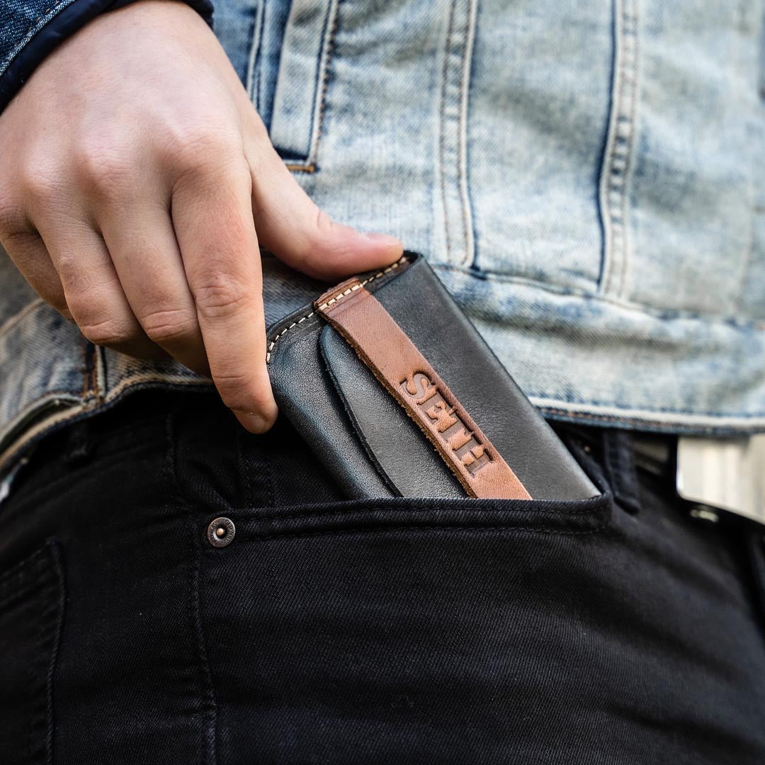 No. 3 Babe Ruth – Personalized Leather Front Pocket Wallet - Holtz Leather