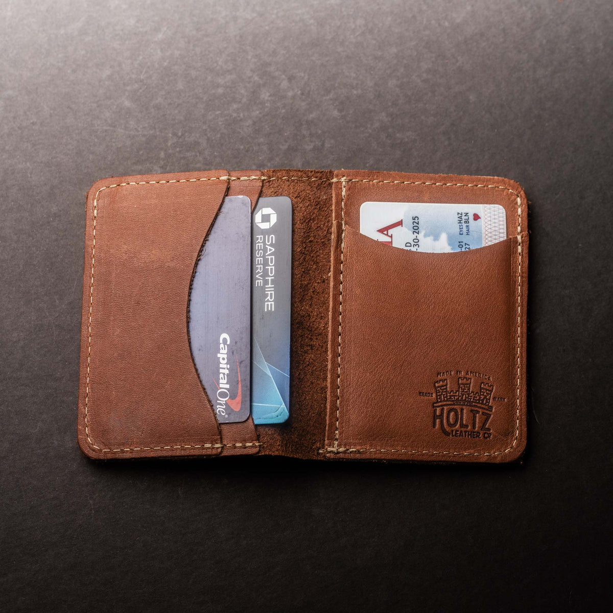 No. 714 Babe Ruth – Personalized Fine Leather Bifold Front Pocket Wallet - Holtz Leather