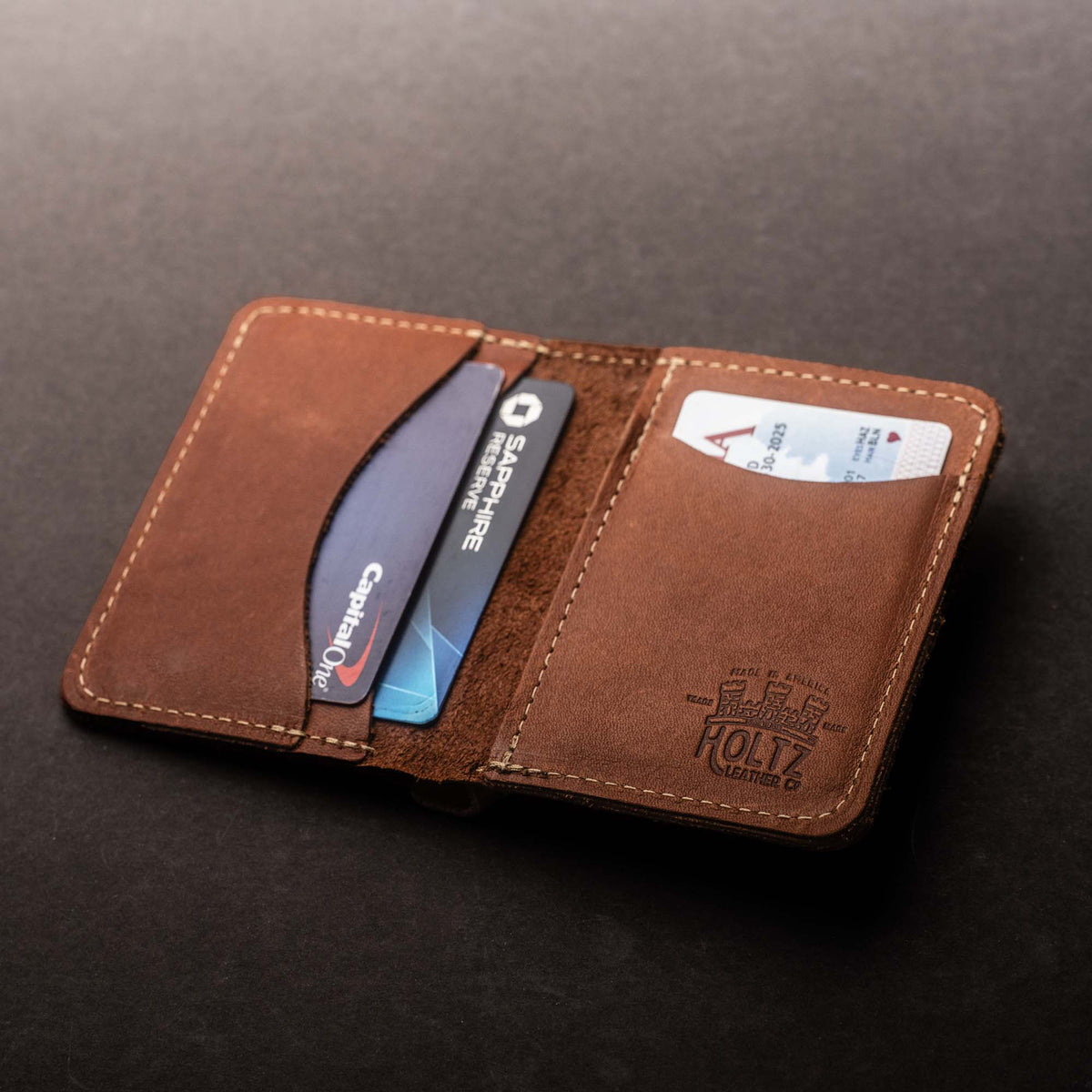 No. 714 Babe Ruth – Personalized Fine Leather Bifold Front Pocket Wallet - Holtz Leather