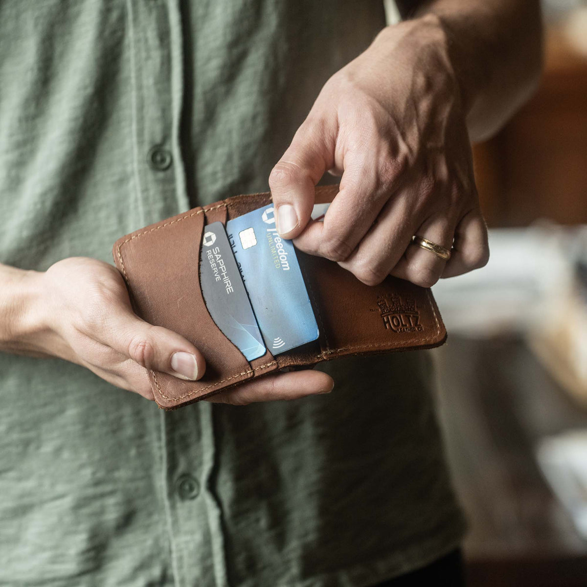 No. 714 Babe Ruth – Personalized Fine Leather Bifold Front Pocket Wallet - Holtz Leather