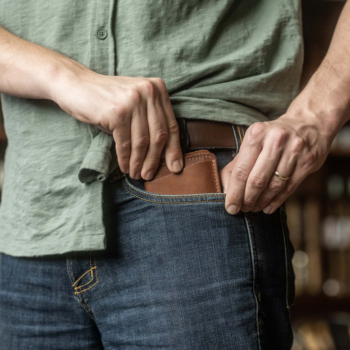 No. 714 Babe Ruth – Personalized Fine Leather Bifold Front Pocket Wallet - Holtz Leather