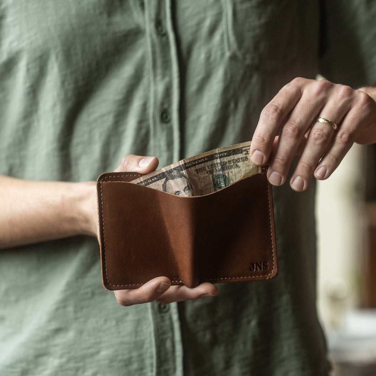 No. 714 Babe Ruth – Personalized Fine Leather Bifold Front Pocket Wallet - Holtz Leather