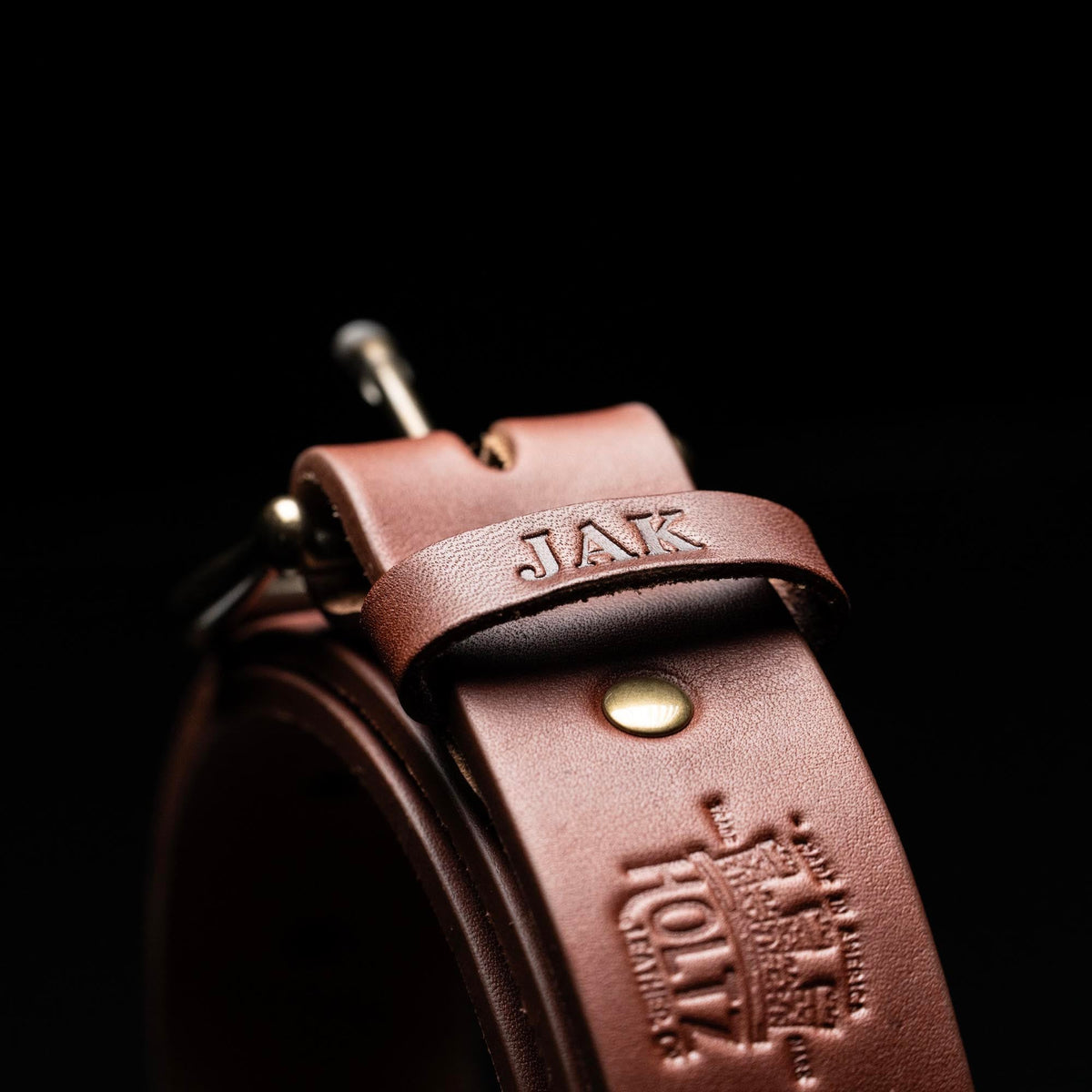 Personalized Bridle Leather Men's Casual Belt – Square Nickel or Brass Buckle - Holtz Leather