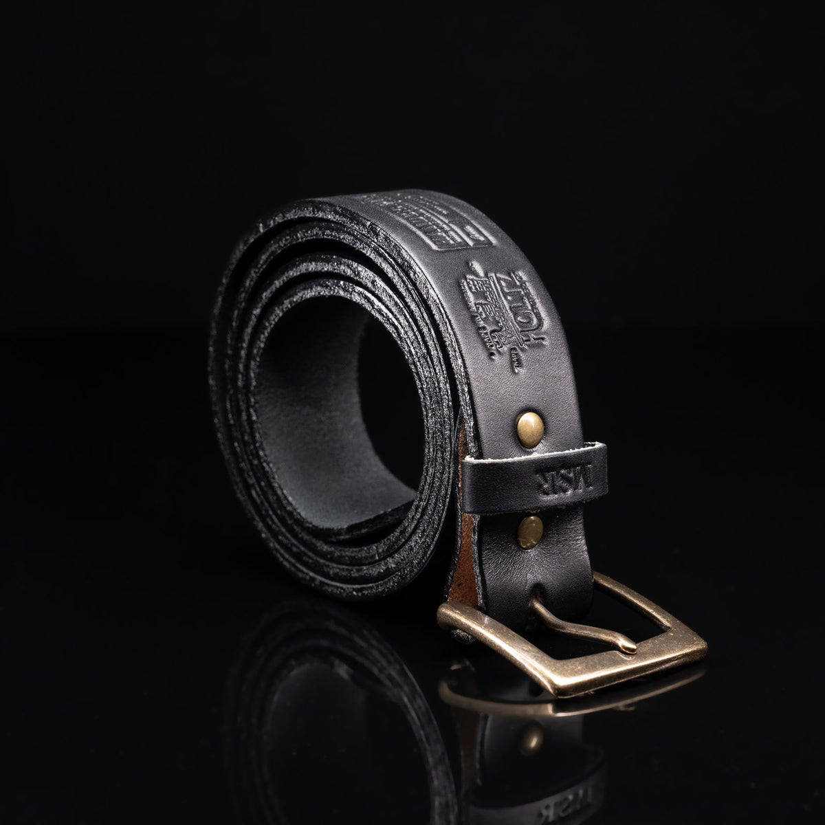 Personalized Bridle Leather Men's Casual Belt – Square Nickel or Brass Buckle - Holtz Leather