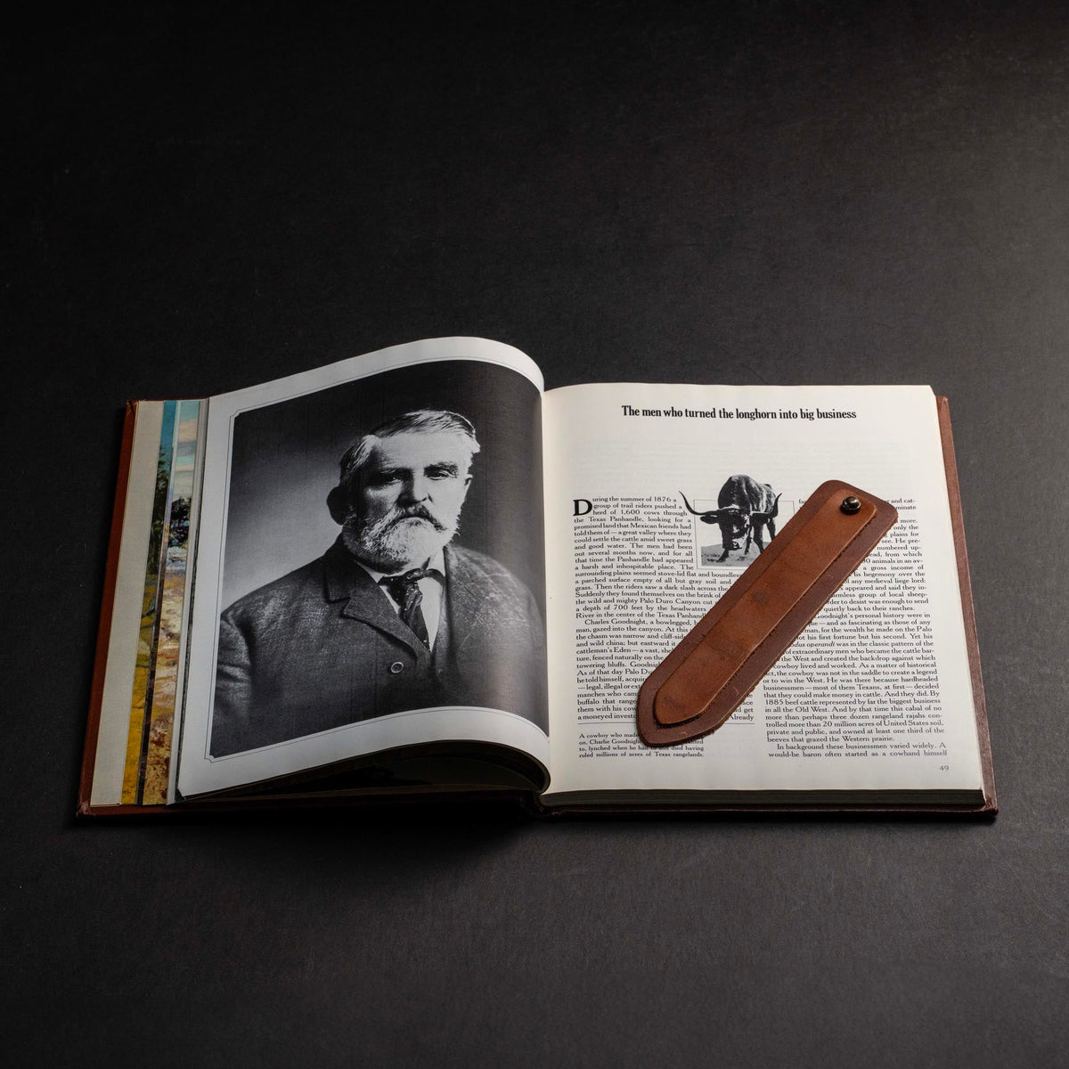 Personalized Fine Leather Double Bookmarks - Holtz Leather