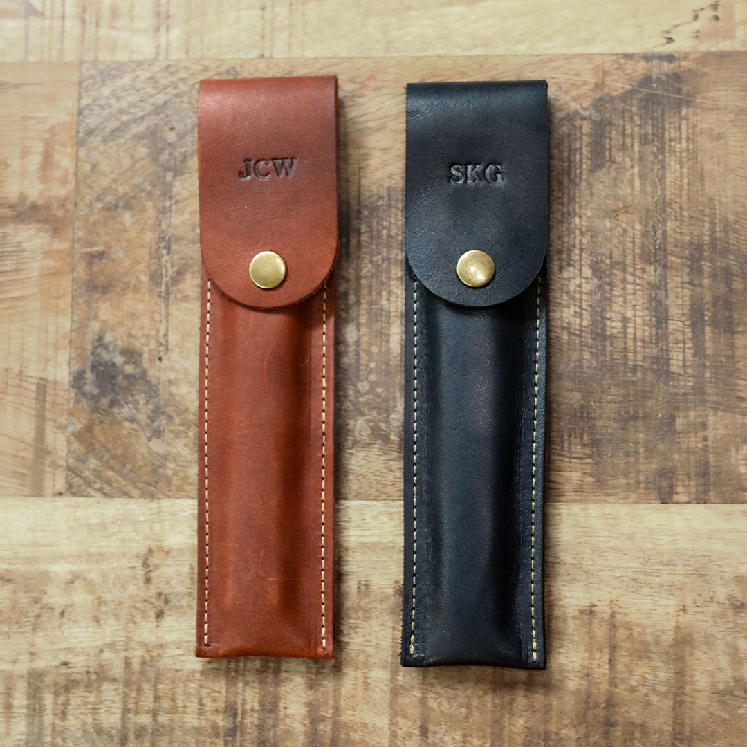Personalized Fine Leather Pencil Sleeve