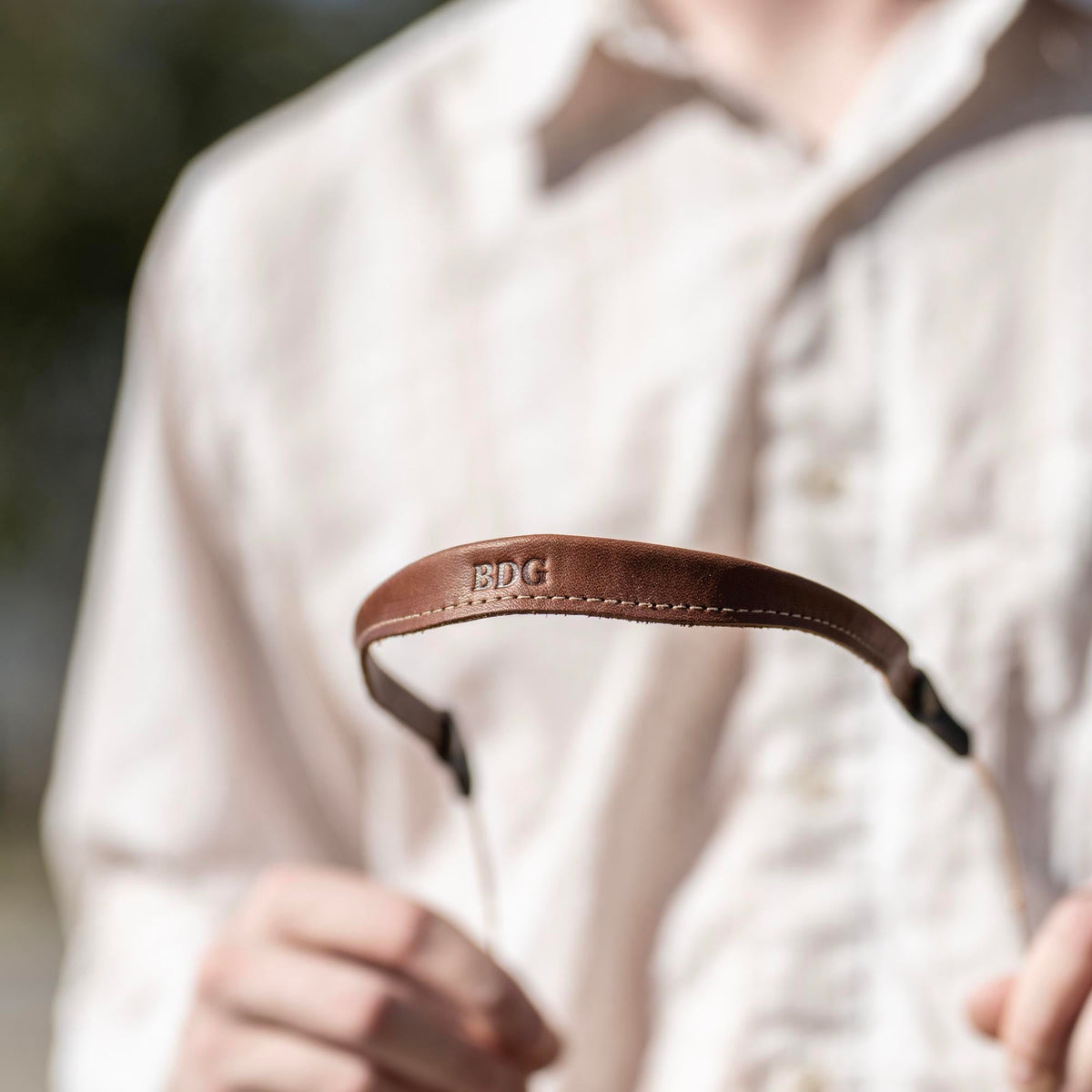Personalized Fine Leather Sunglass Strap - Holtz Leather