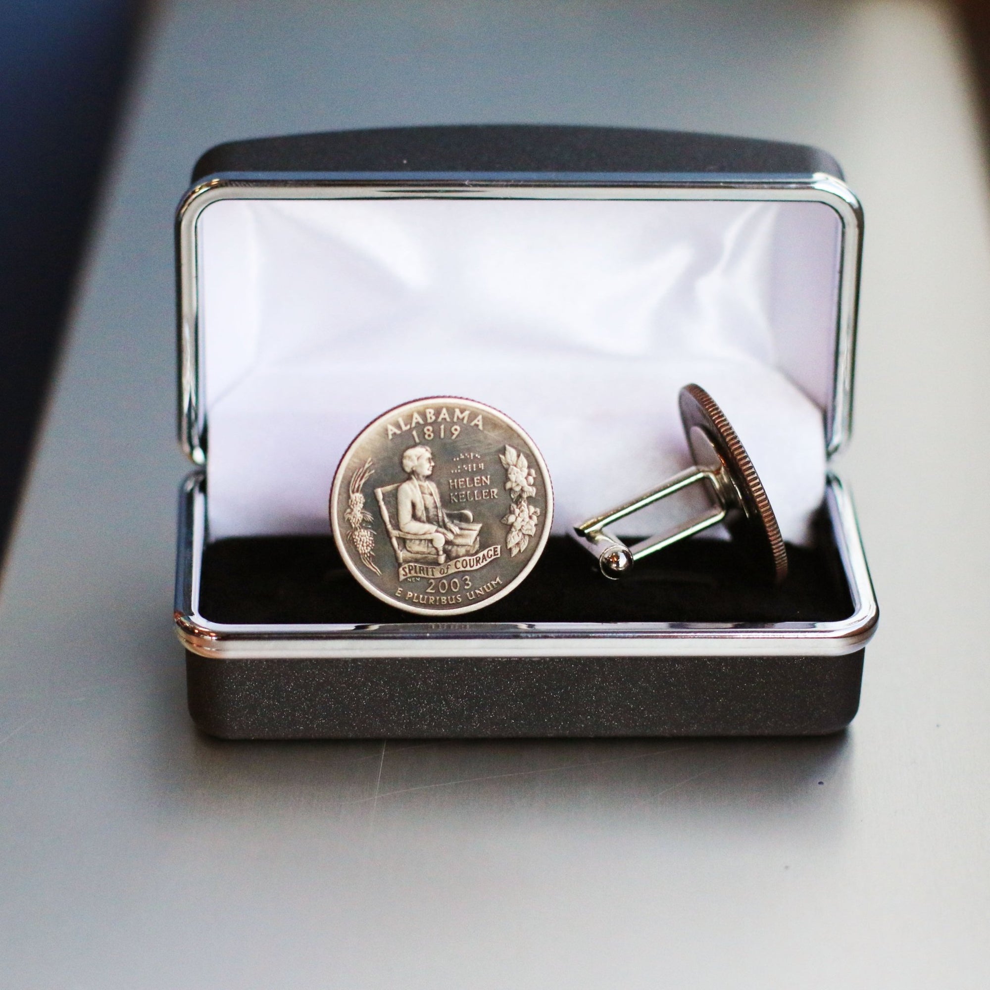 Quarter Cufflinks - Choose Your State - Holtz Leather