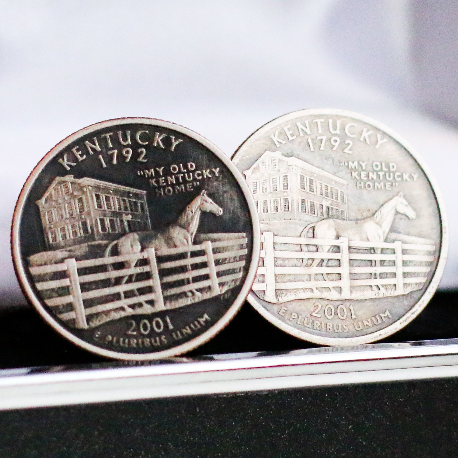 Quarter Cufflinks - Choose Your State - Holtz Leather