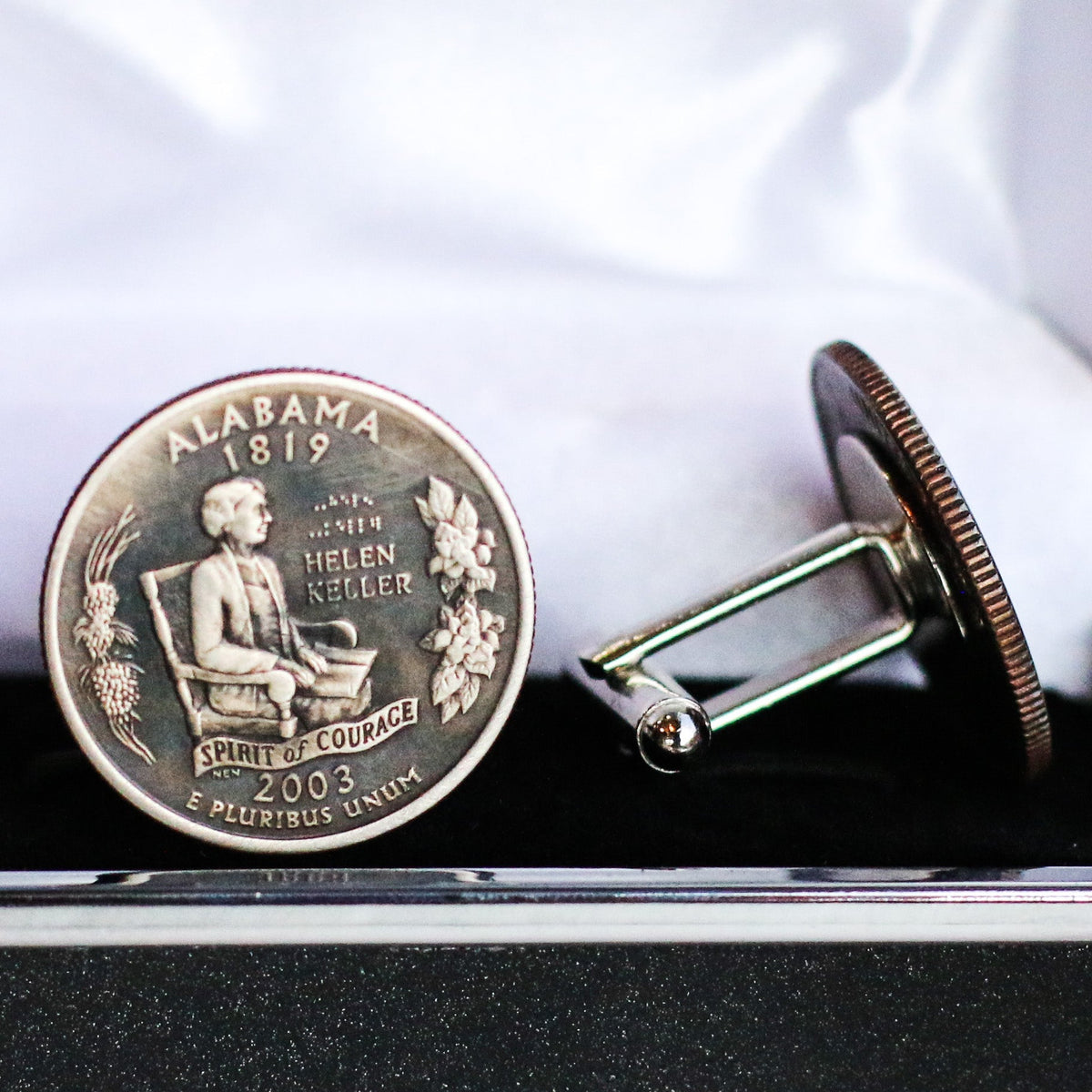 Quarter Cufflinks - Choose Your State - Holtz Leather