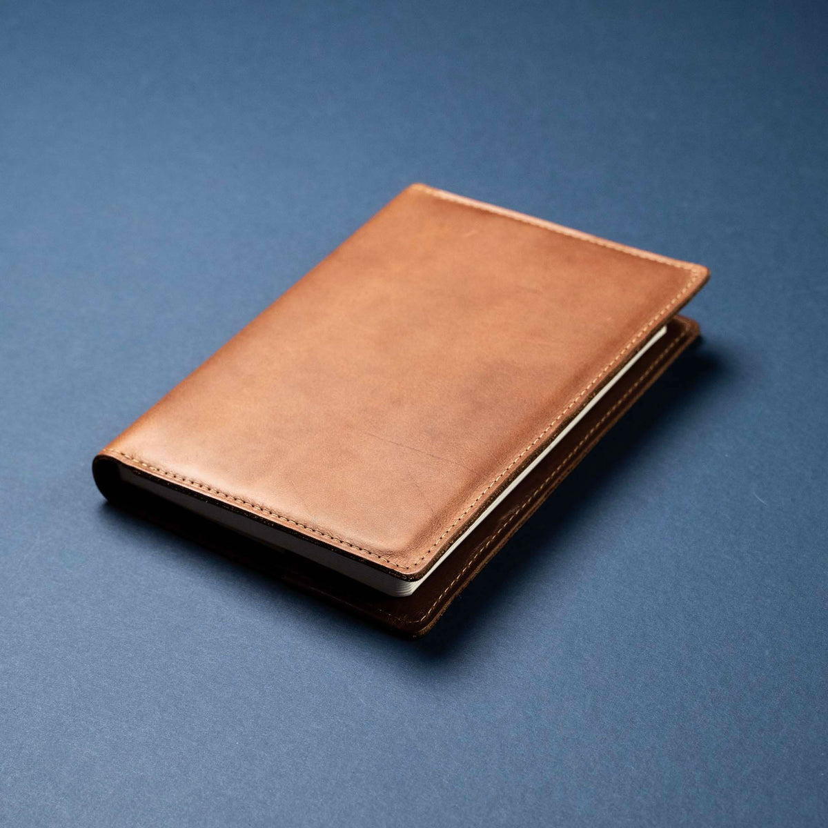 Personalized Leather Journal with Shrunken Bison Leather Cover - The Scholar