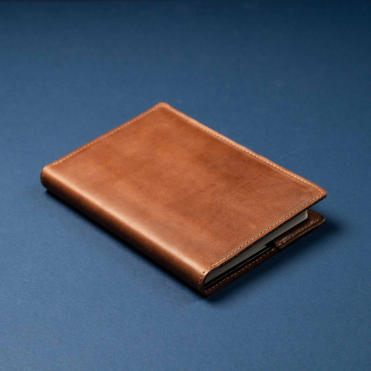 Personalized Leather Journal with Shrunken Bison Leather Cover - The Scholar