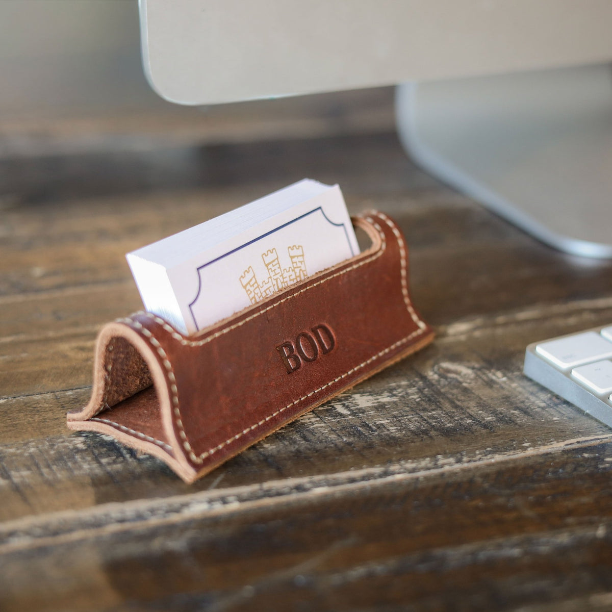 The Ambassador Personalized Fine Leather Business Card Holder - Holtz Leather