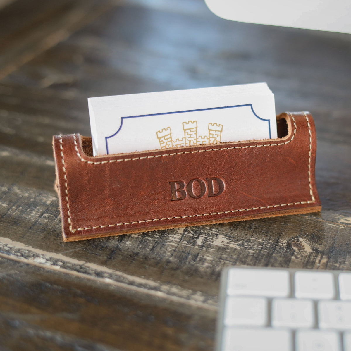 The Ambassador Personalized Fine Leather Business Card Holder - Holtz Leather
