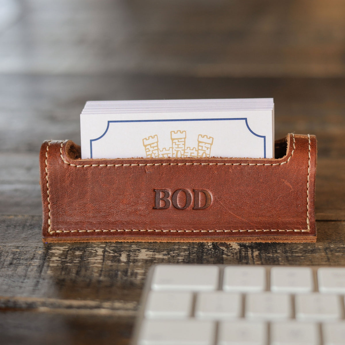The Ambassador Personalized Fine Leather Business Card Holder - Holtz Leather