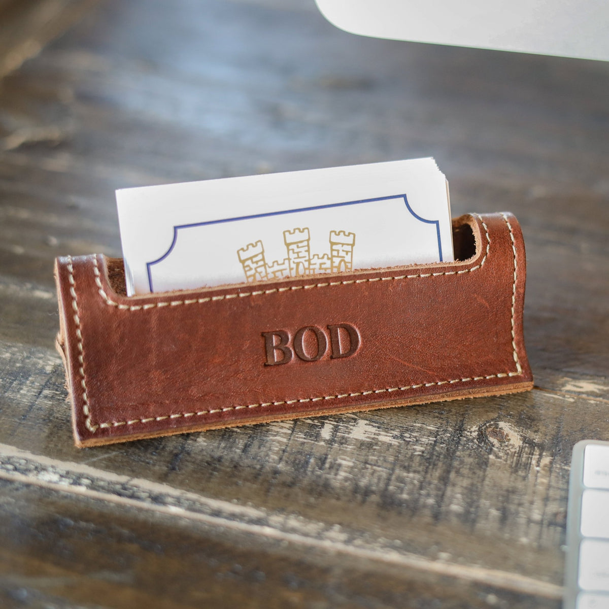 The Ambassador Personalized Fine Leather Business Card Holder - Holtz Leather